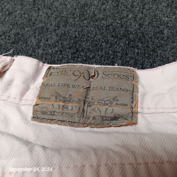 Vintage Levi 901 Jeans Women 9 Light Pink 24x31 High Rise Mom‎ Pants - Picture 4 of 12